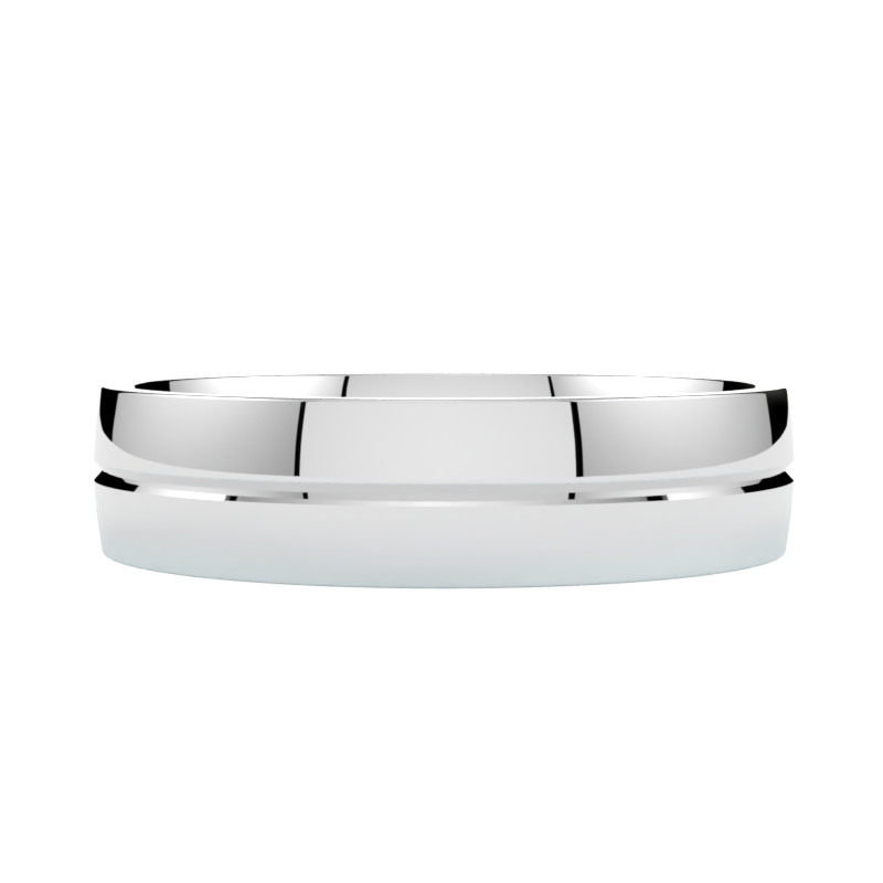 obrączki ślubne białe złoto 585 półokrągłe